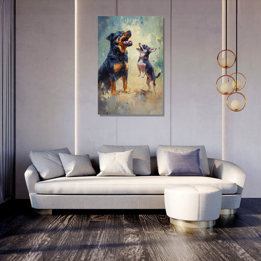 Barking Duo Canvas