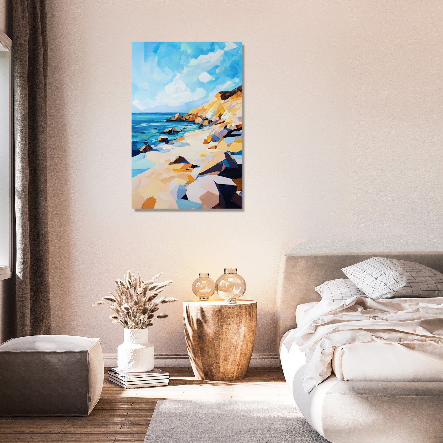 Geometric Beach Canvas