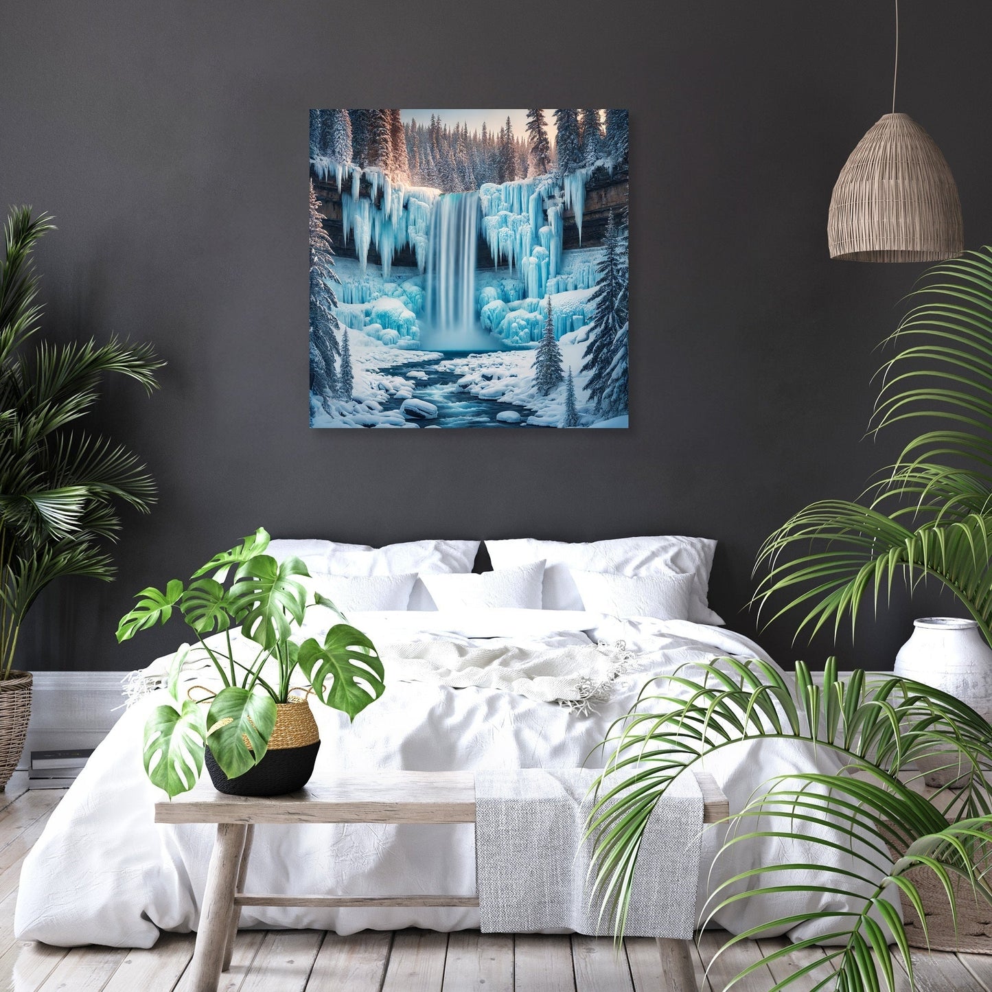 Frozen Waterfall Canvas