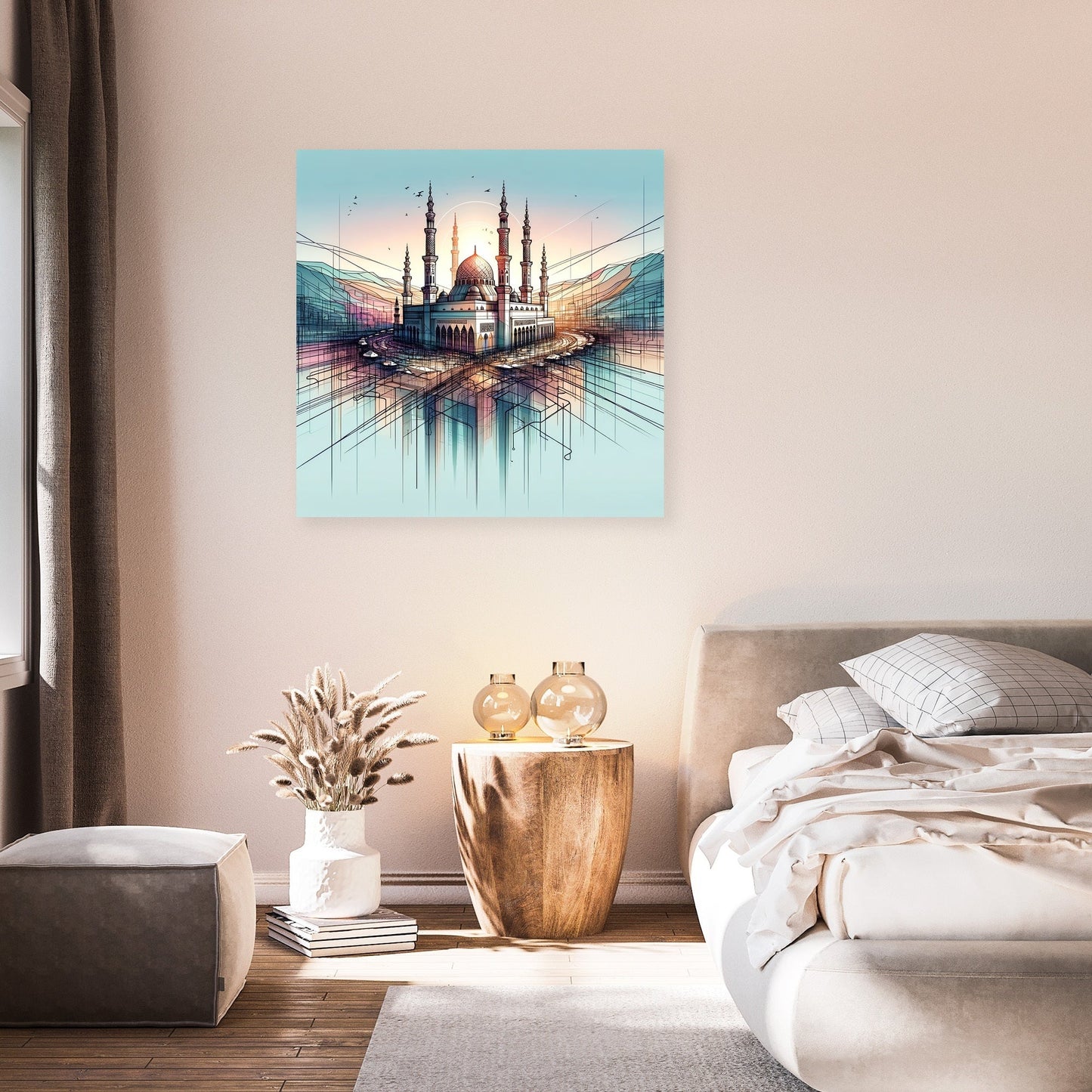 Abstract Baitul Mukarram Dawn Canvas