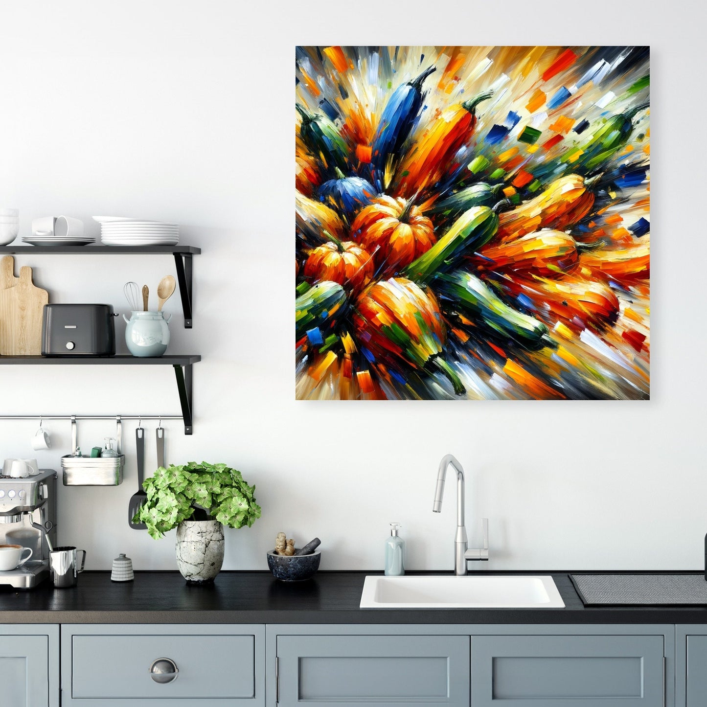 Expressionist Squash Spill Canvas