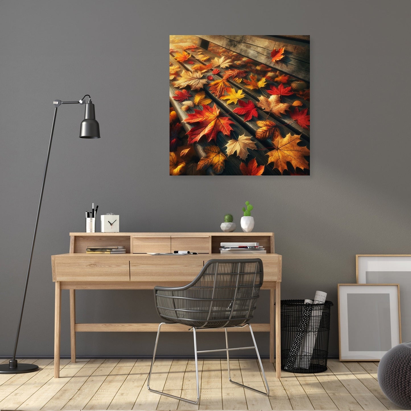 Park Bench in Autumn Canvas