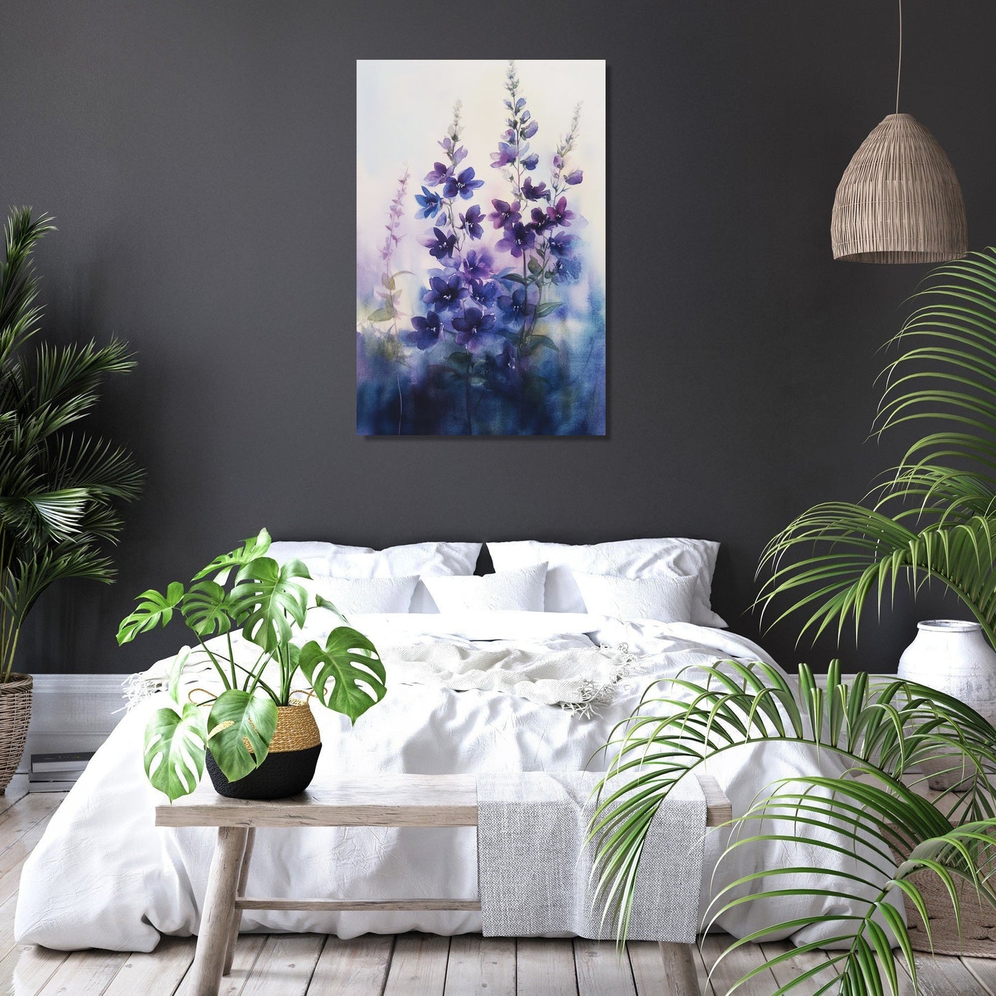 Indigo Lobelia Canvas