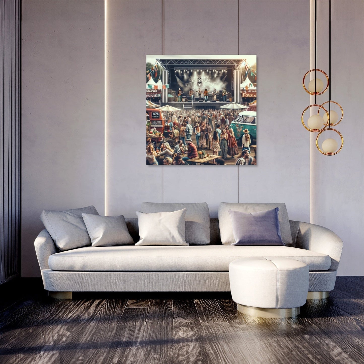 Outdoor Rock Festival Canvas
