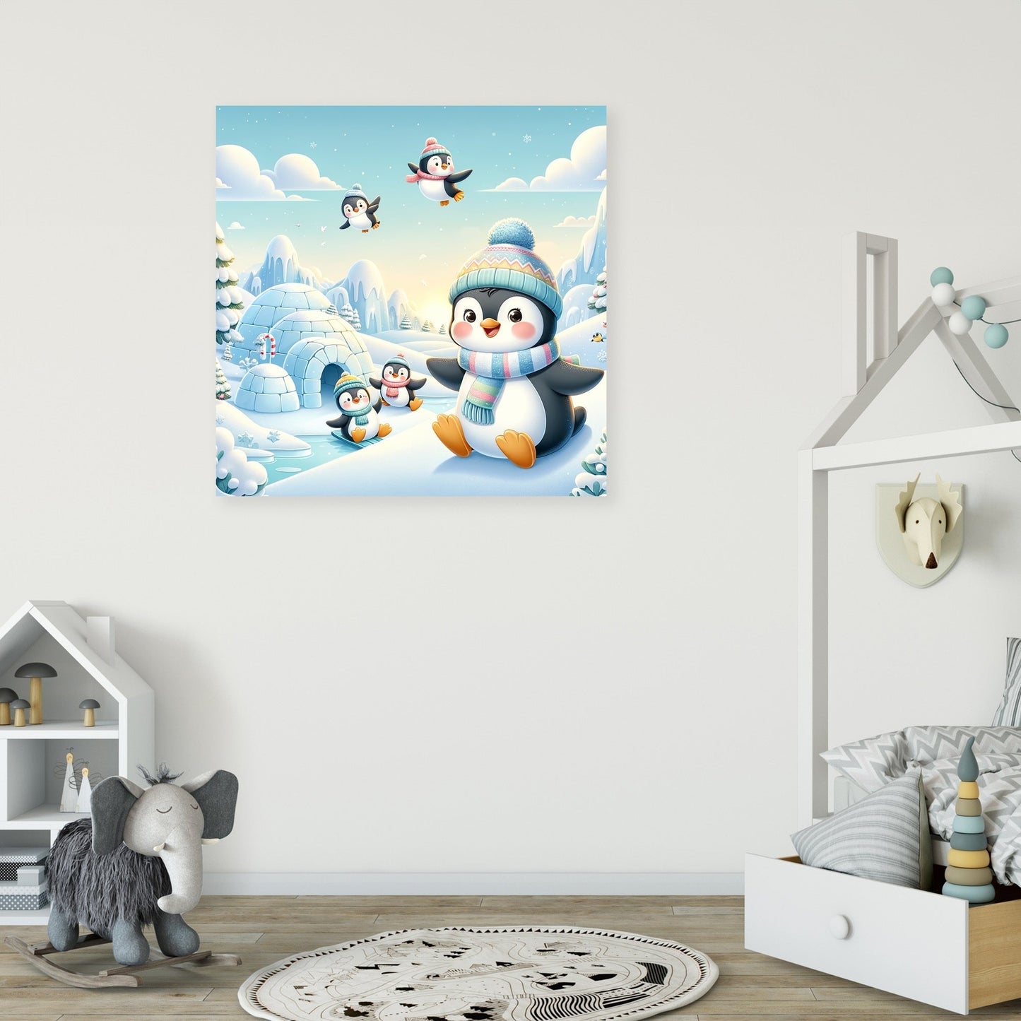 Penguin Frolic Canvas