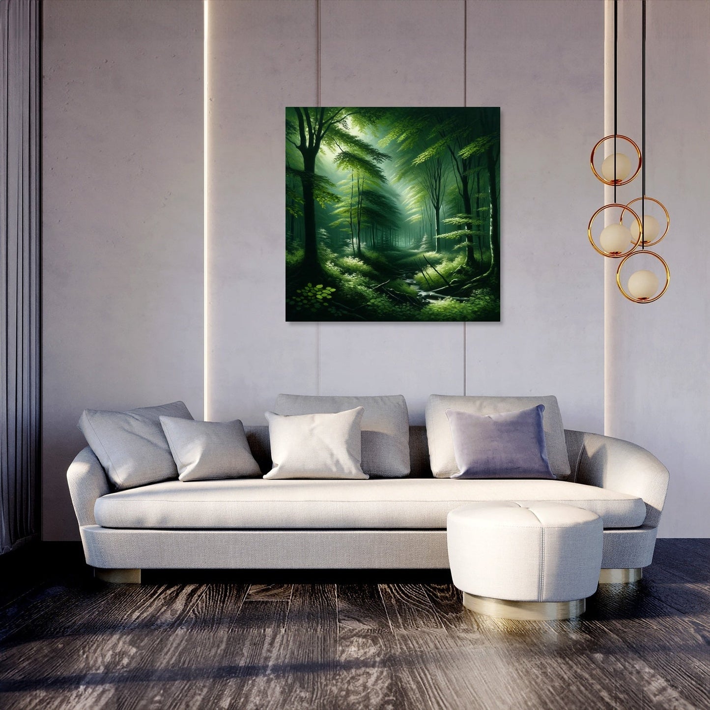 Tranquil Morning Forest Canvas