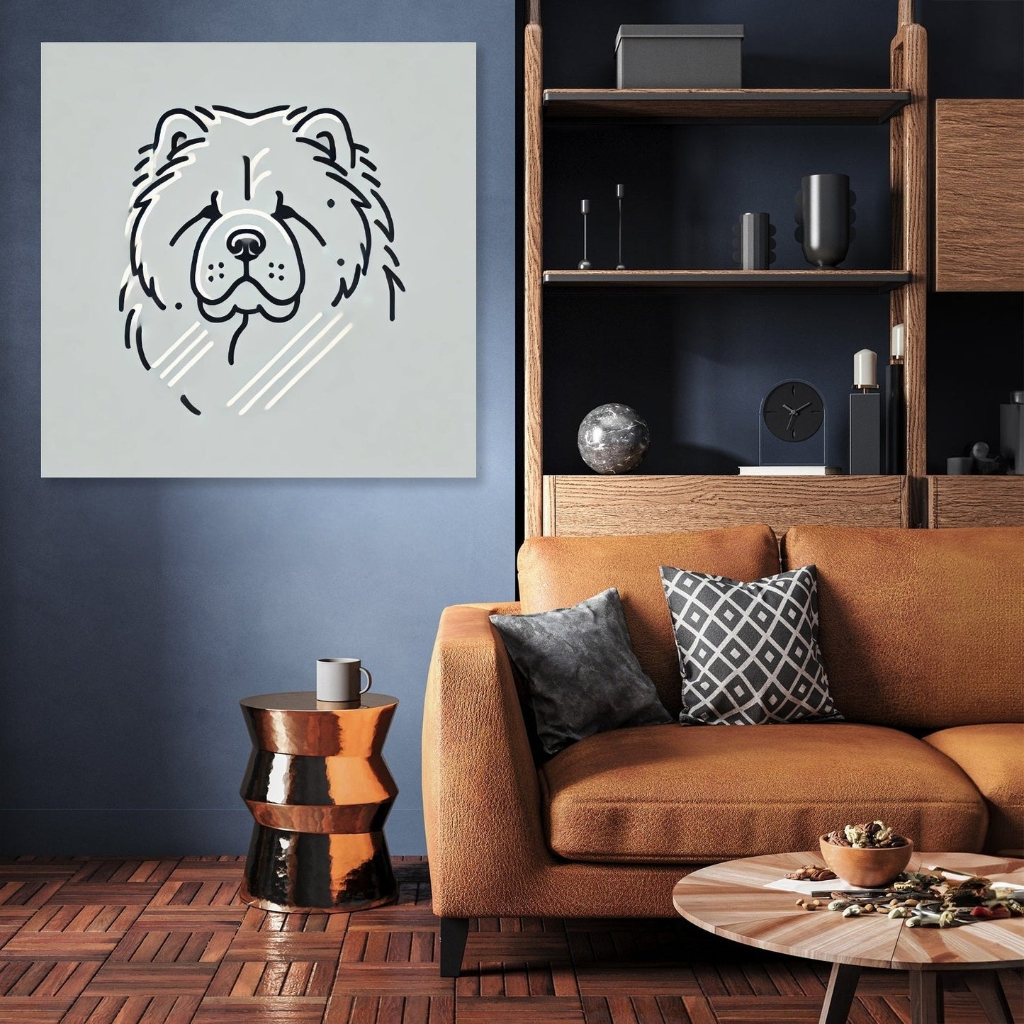 Minimalist Chow Chow Canvas