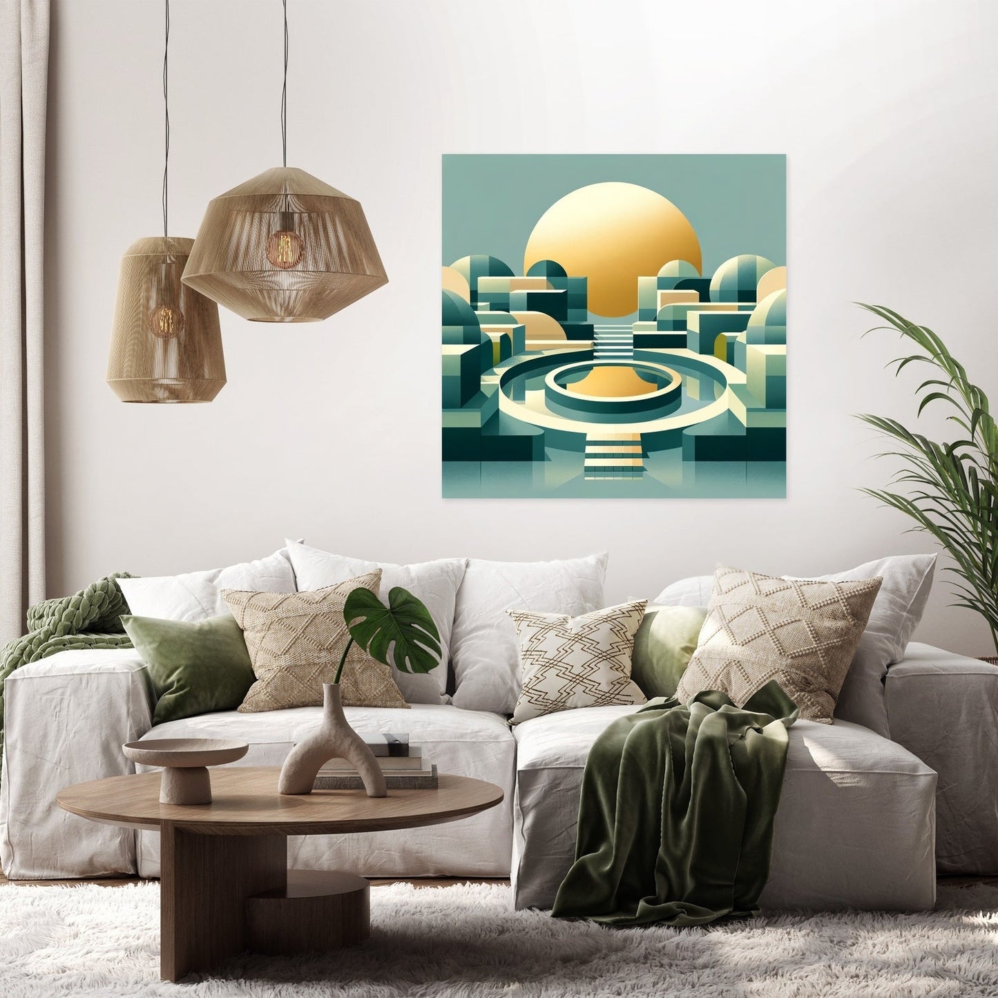 Geometric Serenity Canvas