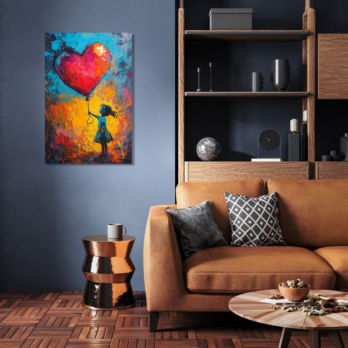Child's Heart Balloon Canvas