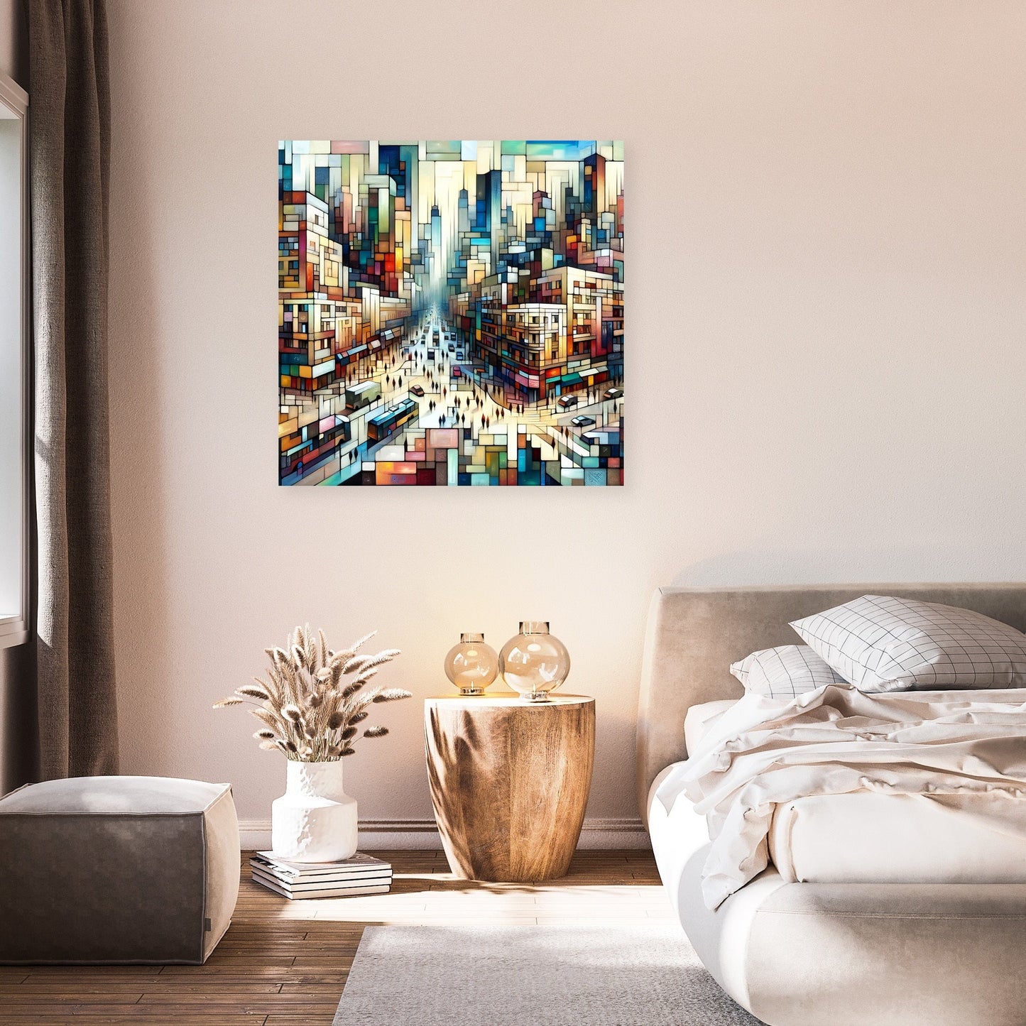 Abstract Cityscape Rhythms Canvas