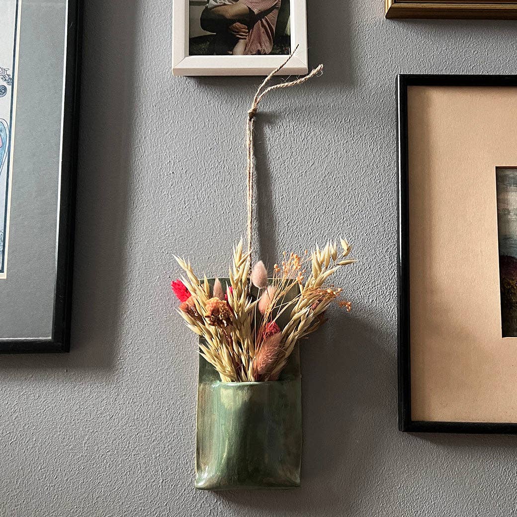 Plain Green Hanging Vase