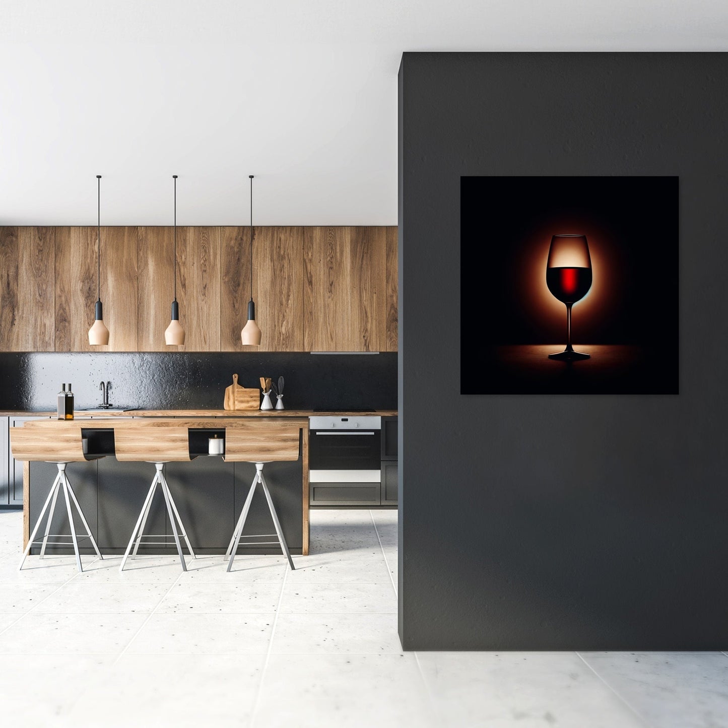 Mystic Wine Silhouette Canvas