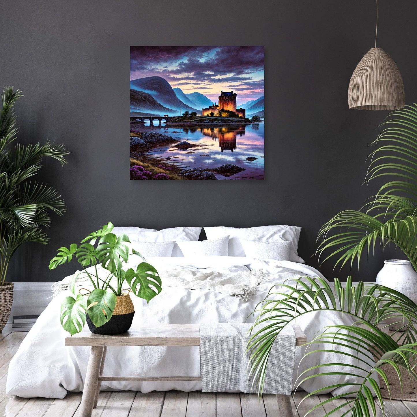 Twilight Highlands Castle Canvas