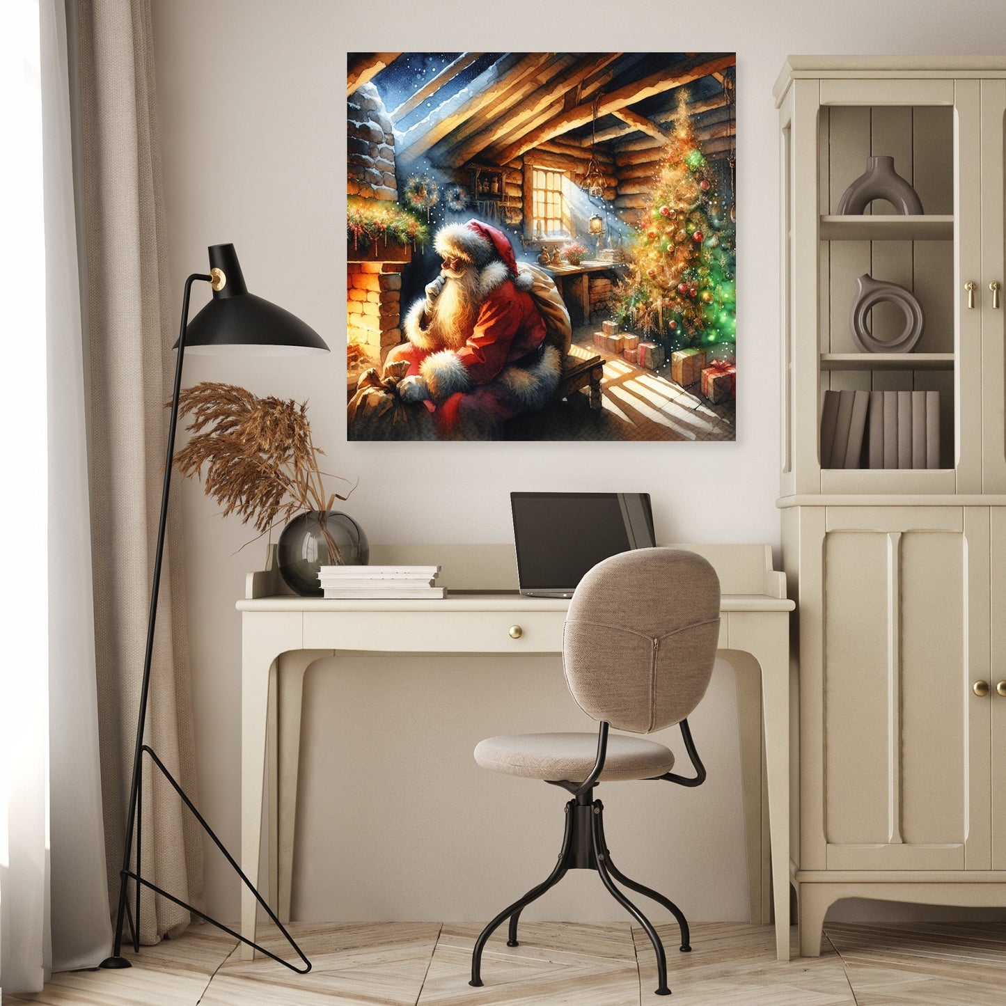 Santa's Serene Solitude Canvas