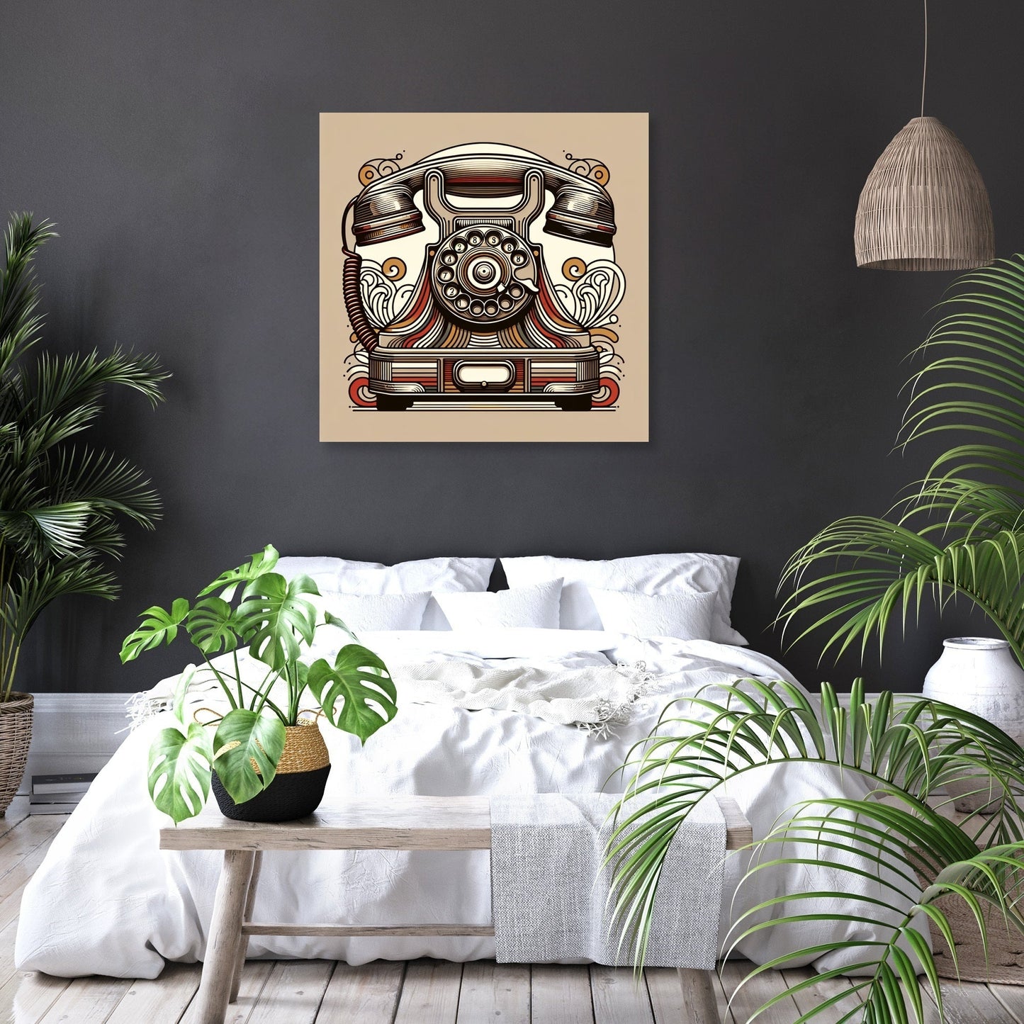 Nostalgic Phone Canvas