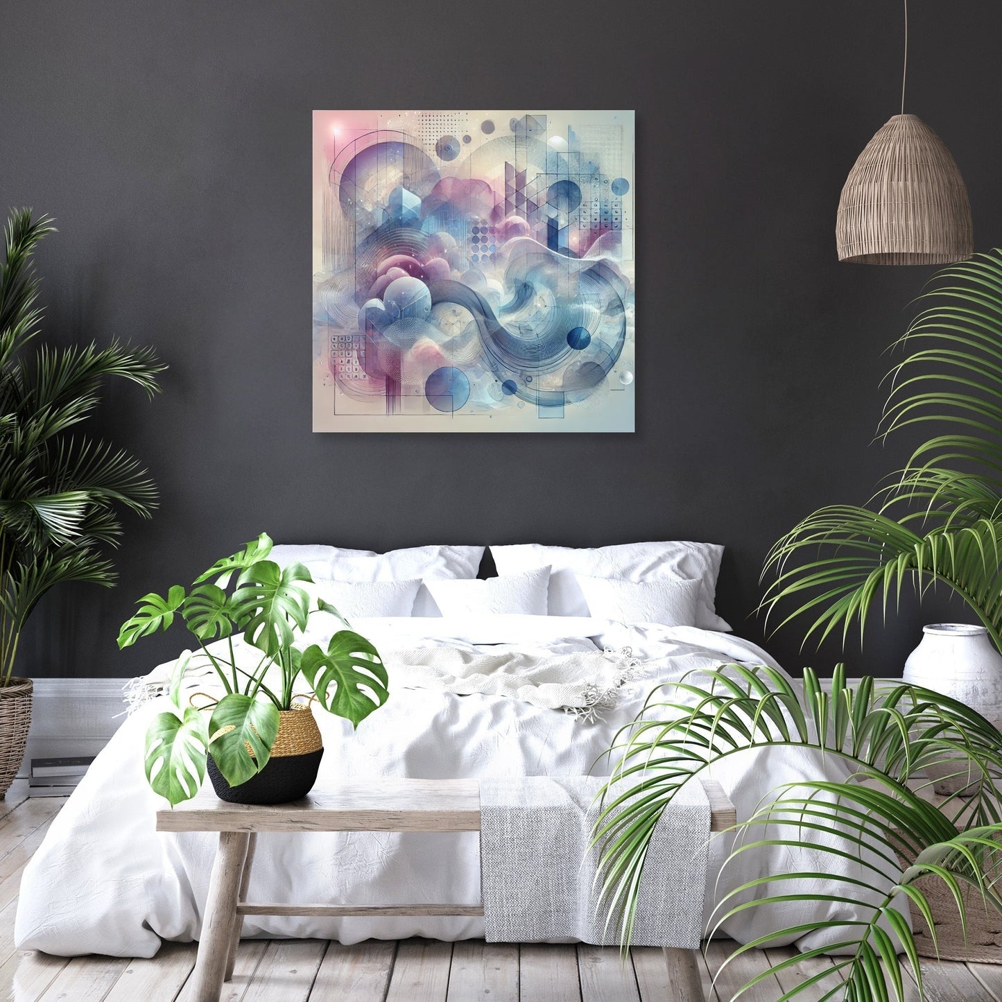 Dreamscape Layered Forms Canvas