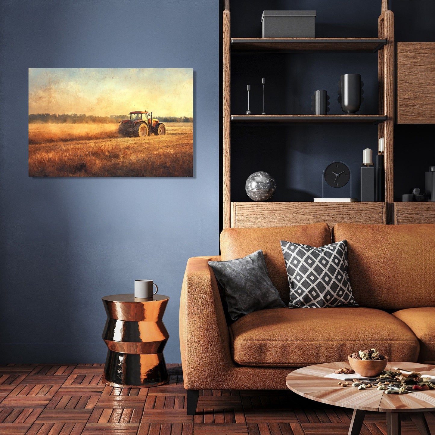 Sunset Tractor Canvas