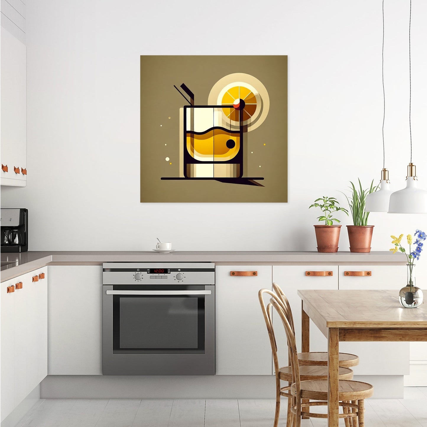 Whiskey Sour Minimalist Art Canvas