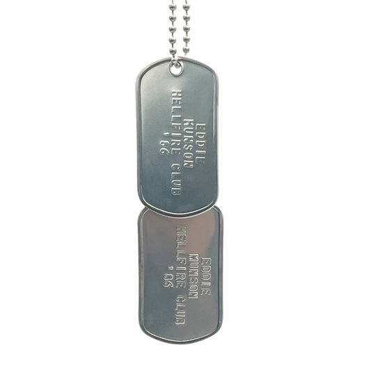 'EDDIE MUNSON' Dog Tags - Costume Cosplay Prop Replica Military - Stainless Steel Chains Included