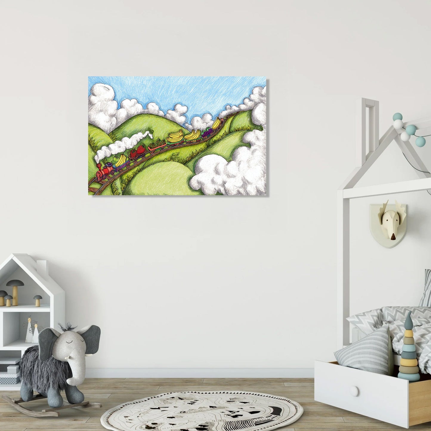 Fruity Train Canvas