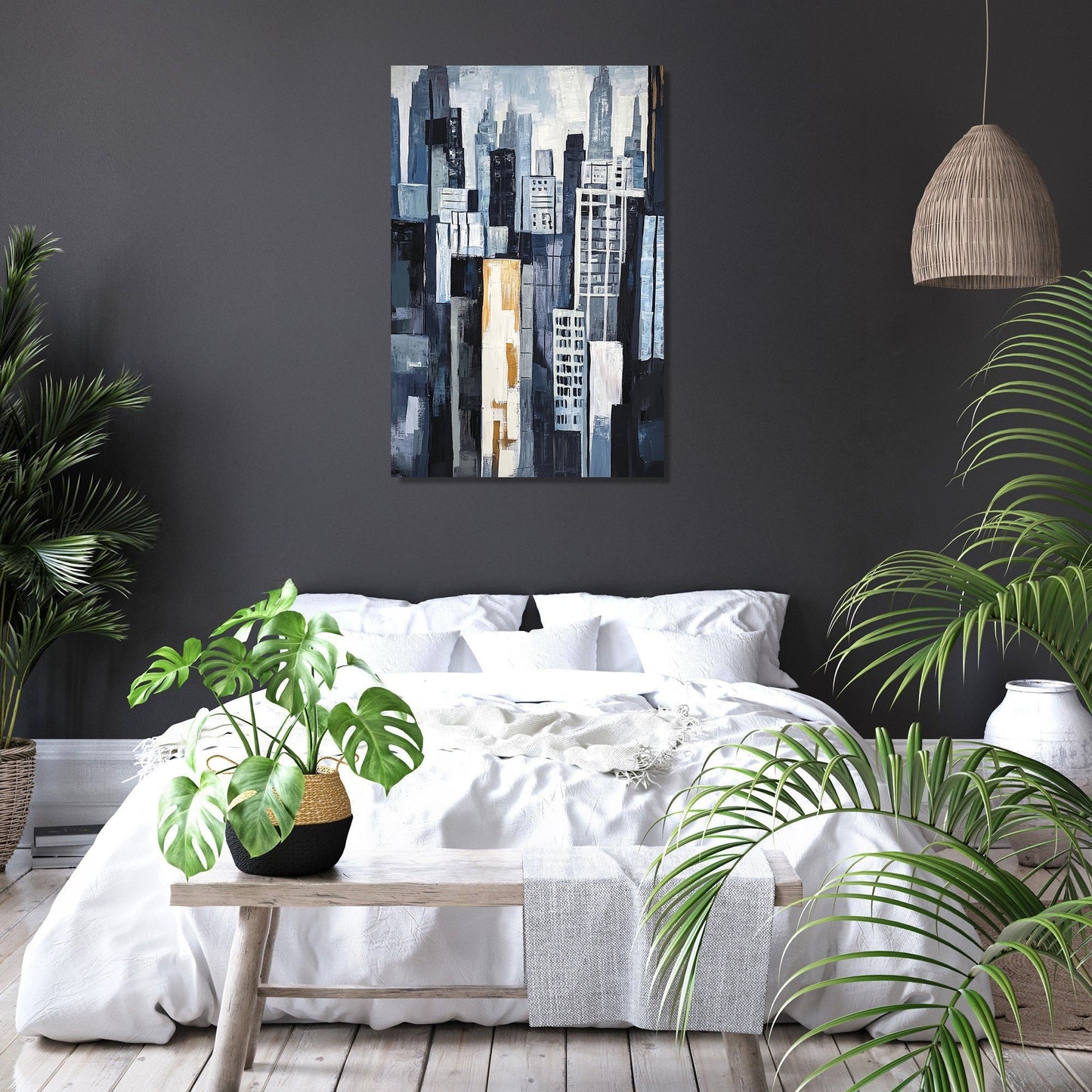 Geometric Skyscrapers Canvas