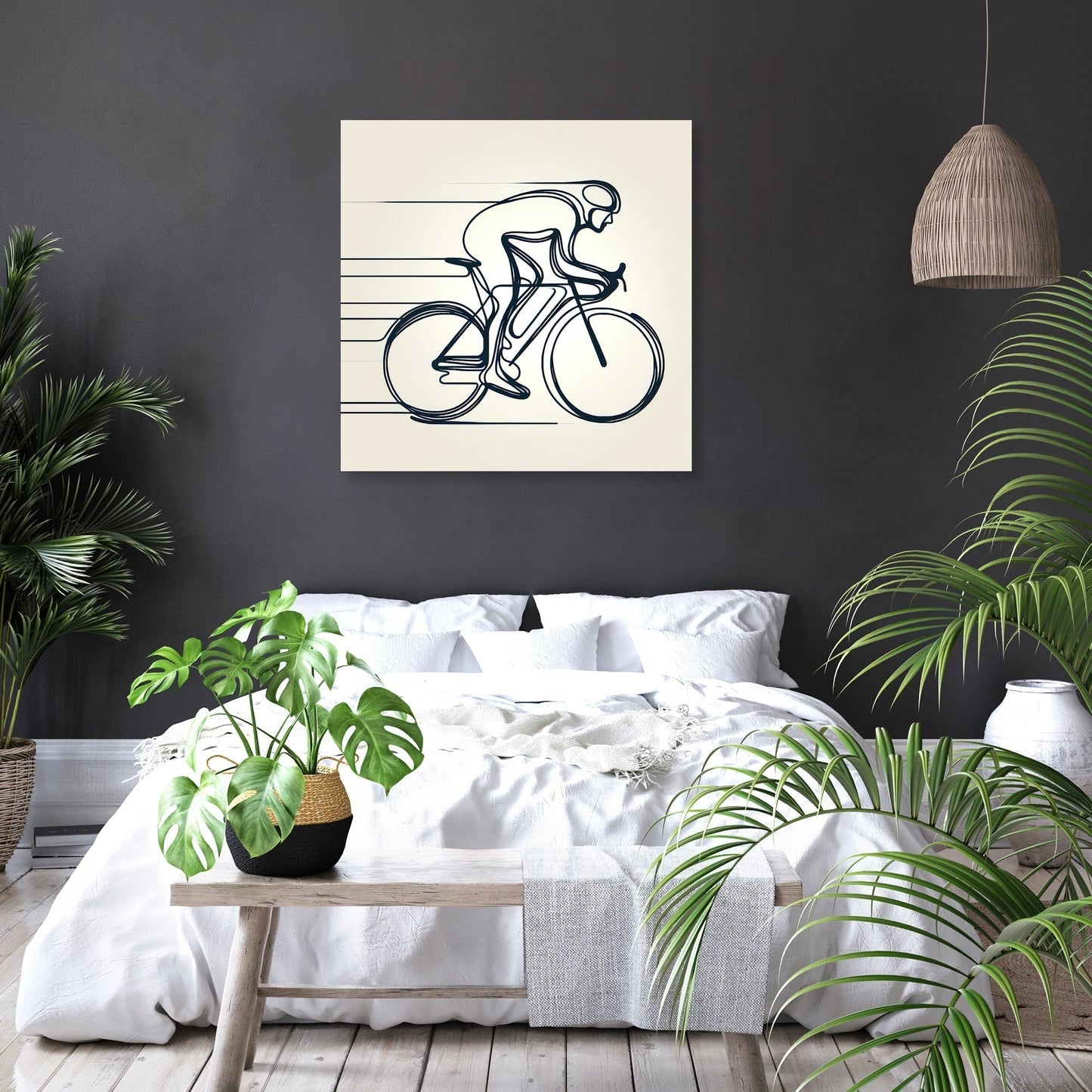 Dynamic Cyclist Canvas