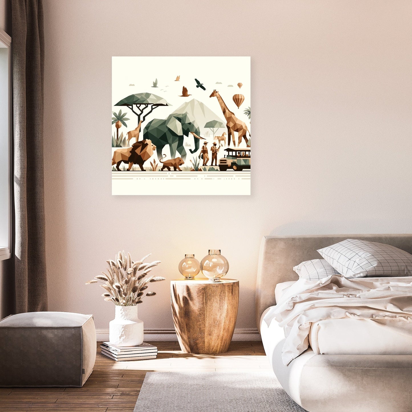 Geometric Safari Canvas
