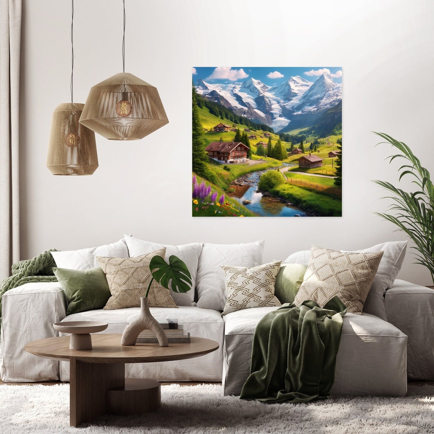 Swiss Alps Charm Canvas
