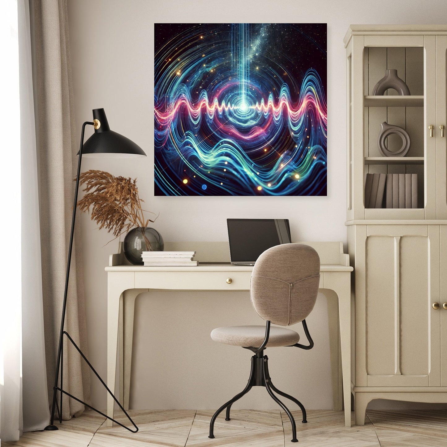 Cosmic Energy Waves Canvas