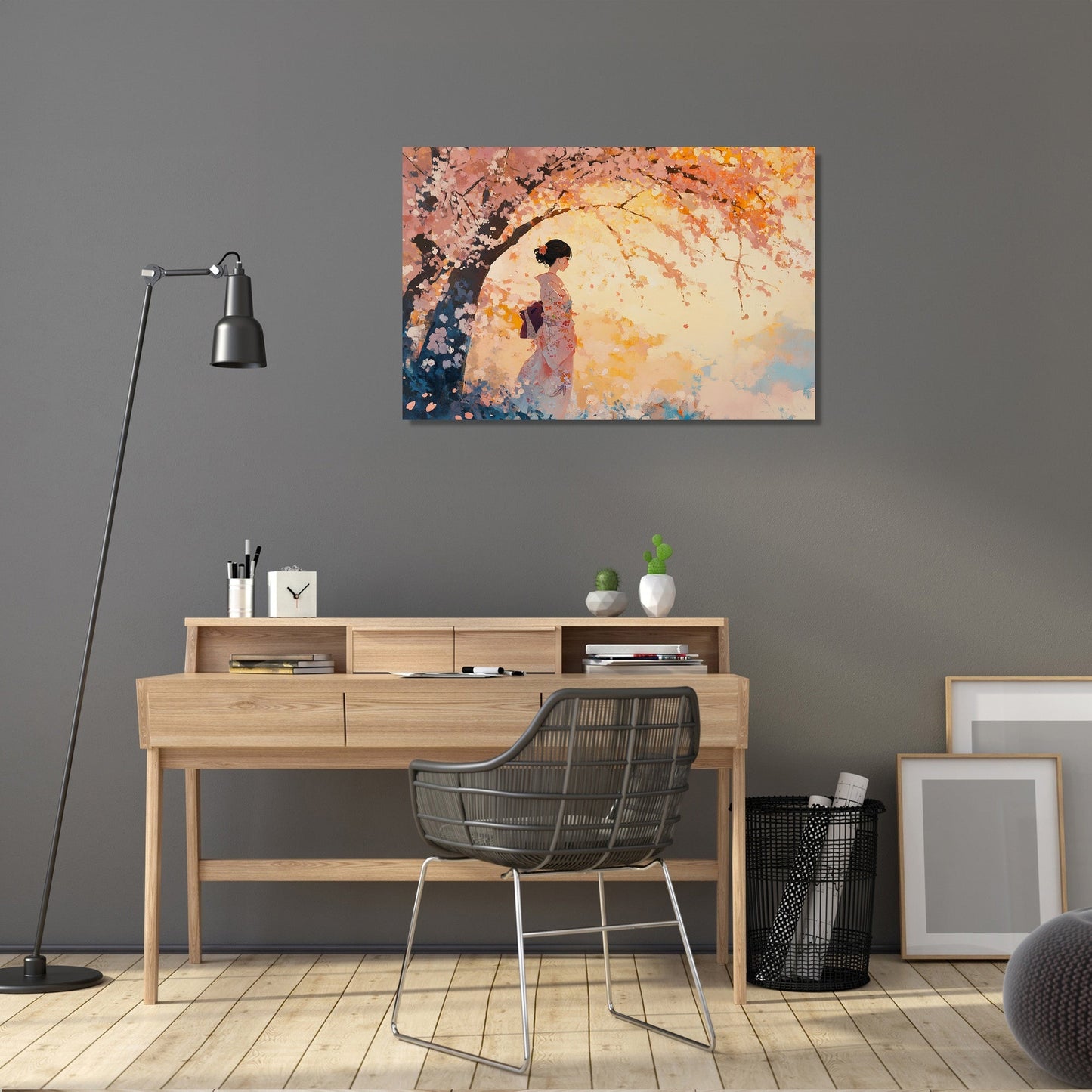 Sakura Sunset Stroll Canvas
