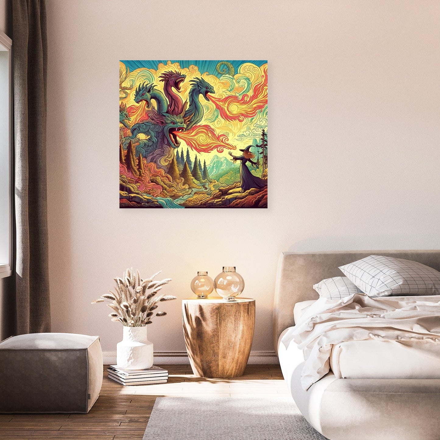 Mythical Fire Duel Canvas