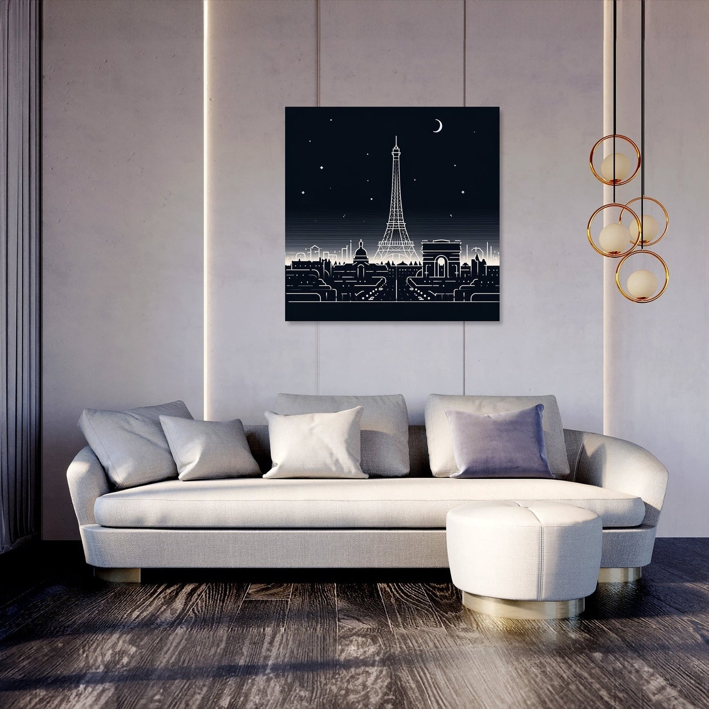 Silhouettes of Parisian Nights Canvas