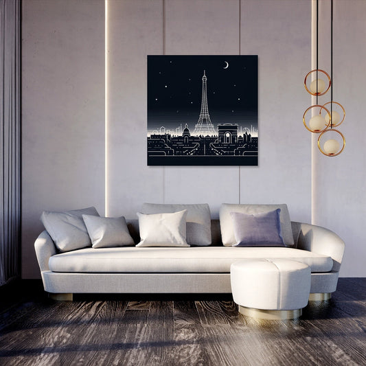Silhouettes of Parisian Nights Canvas