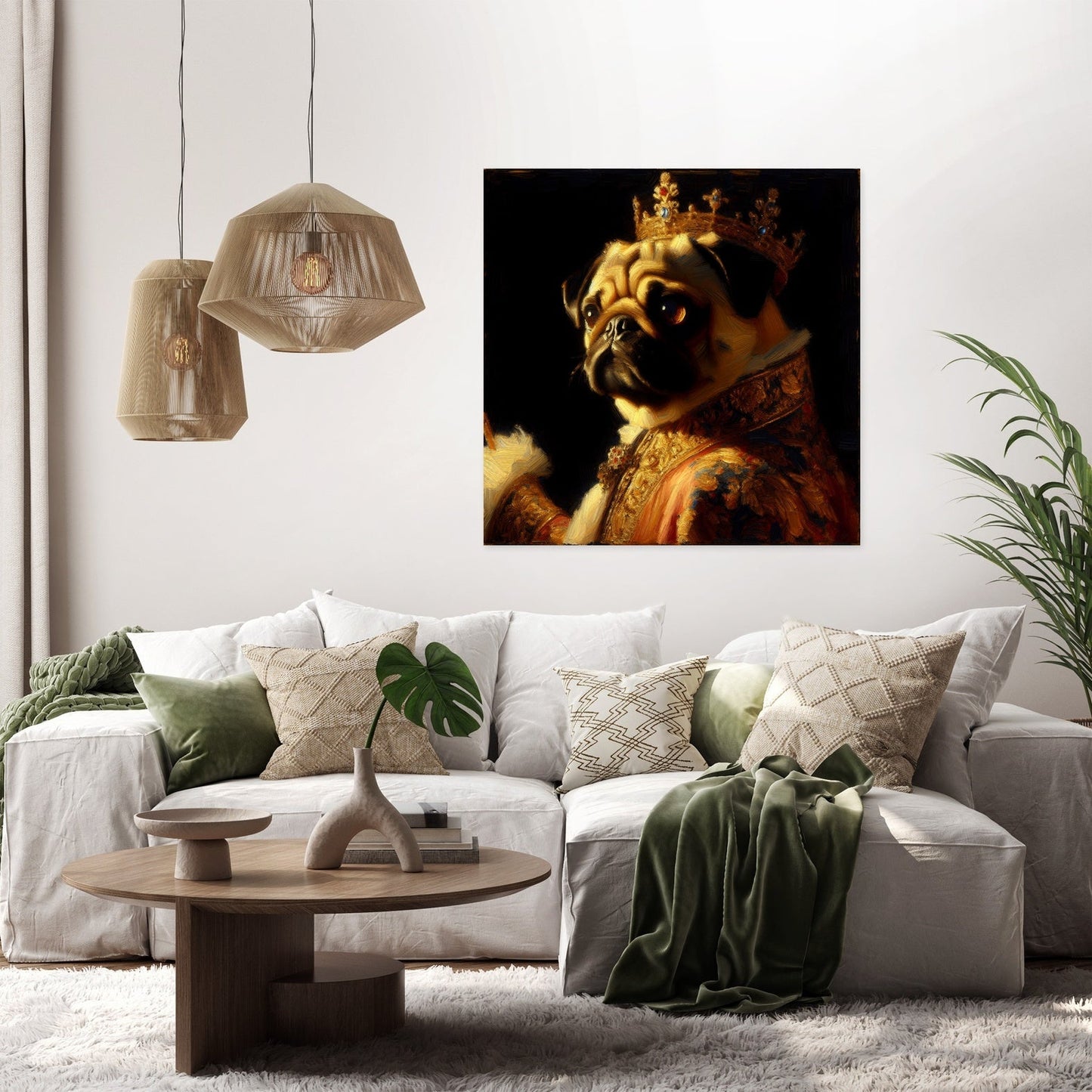 Regal Pug Majesty Canvas
