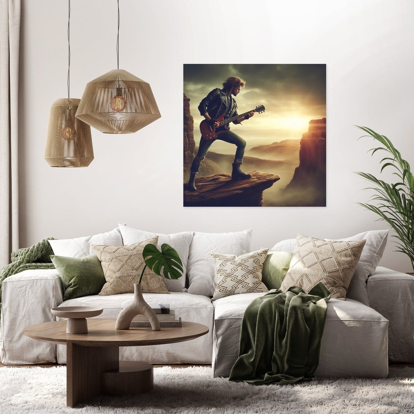 Rebel Guitarist Canvas