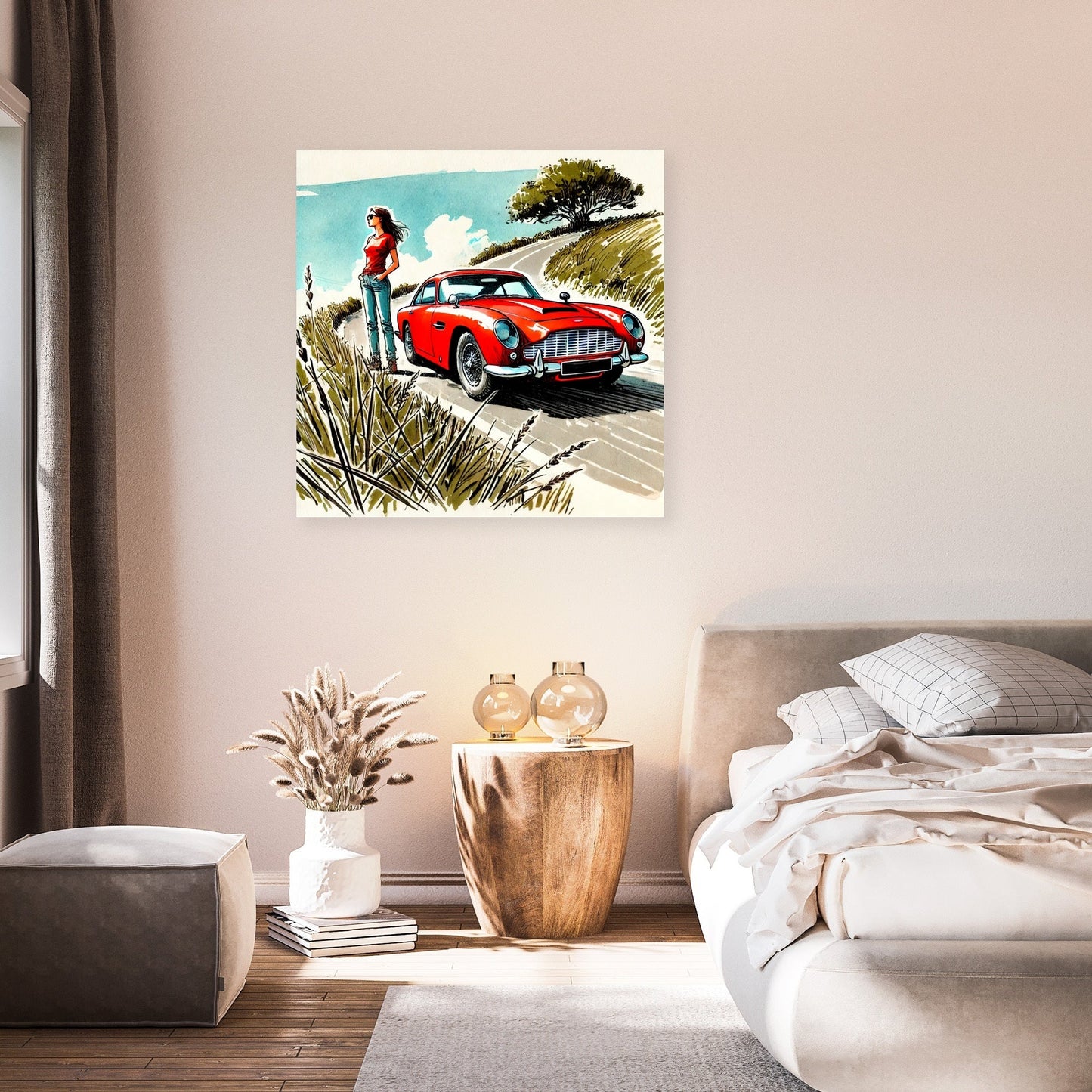 Crimson Drive Canvas