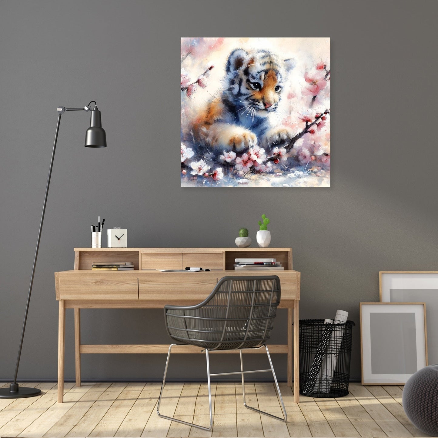 Spring Blossom Tiger Canvas