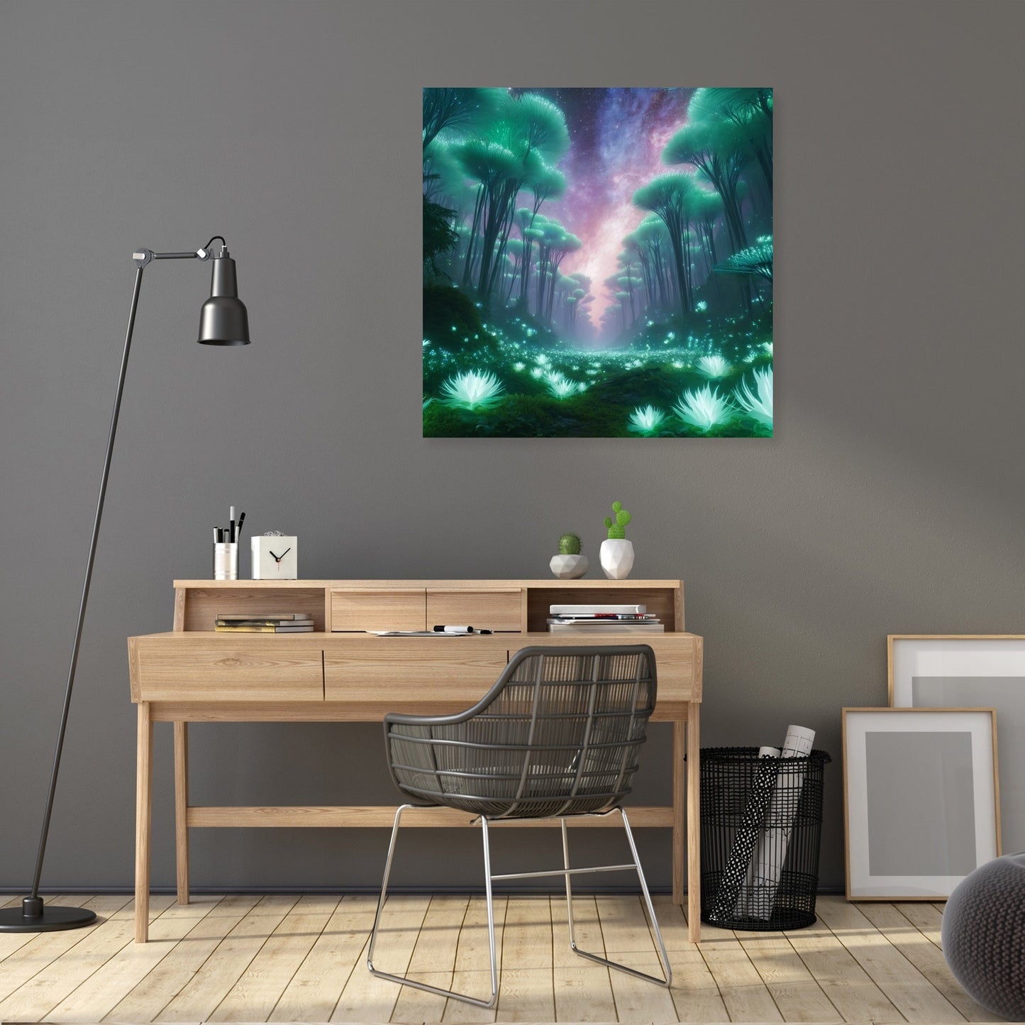 Bioluminescent Jungle Canvas