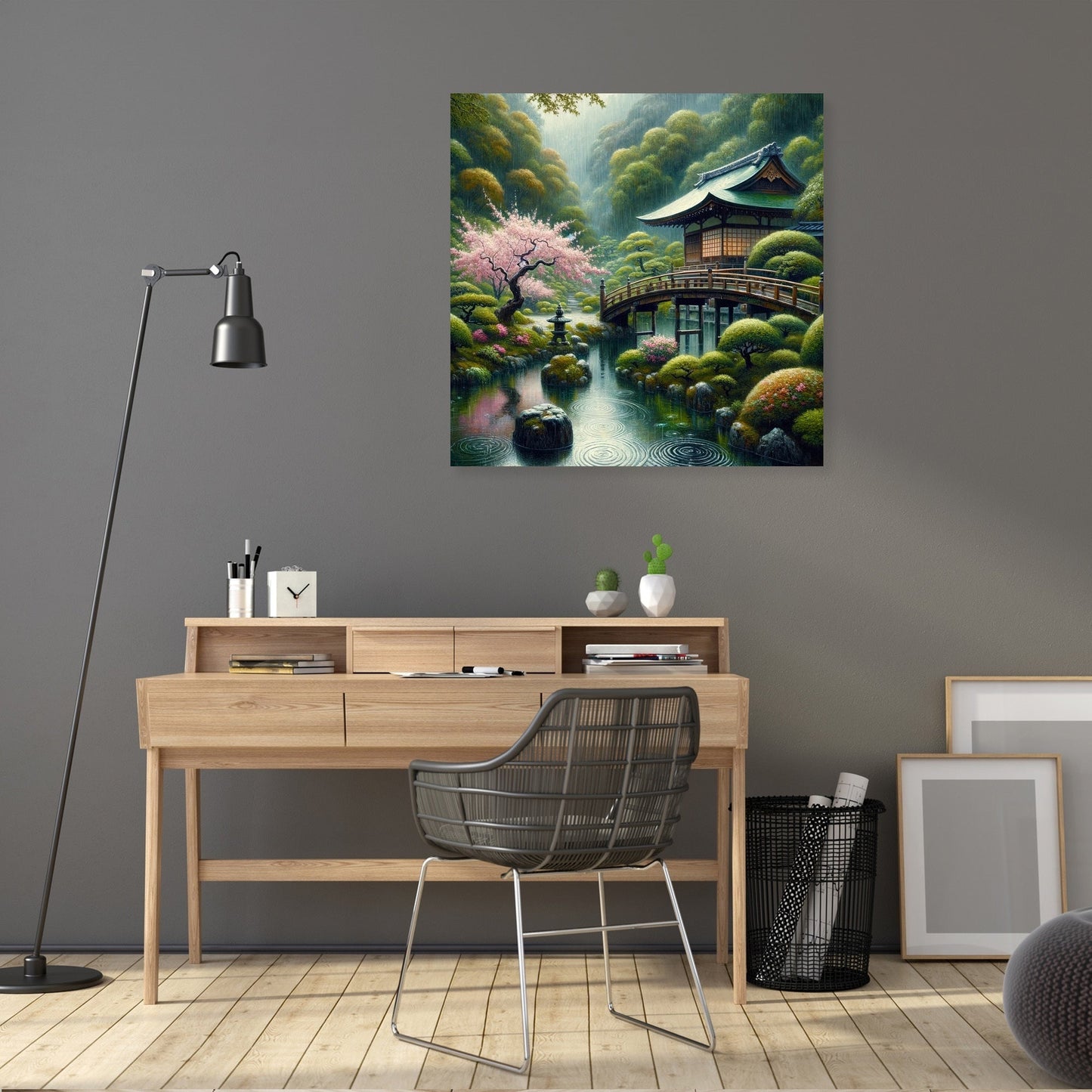 Tranquil Rain in Kyoto Canvas