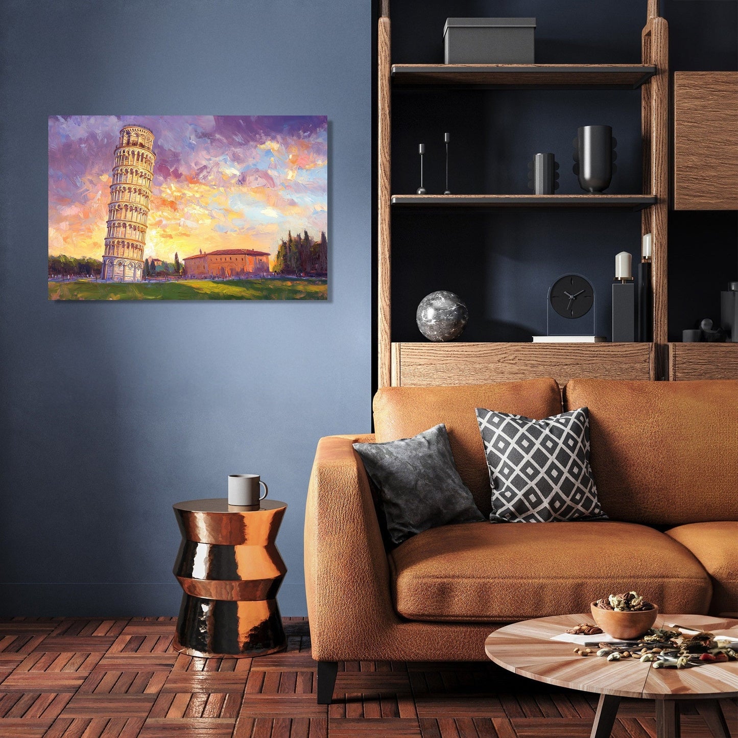 Pisa Sunset Romance Canvas