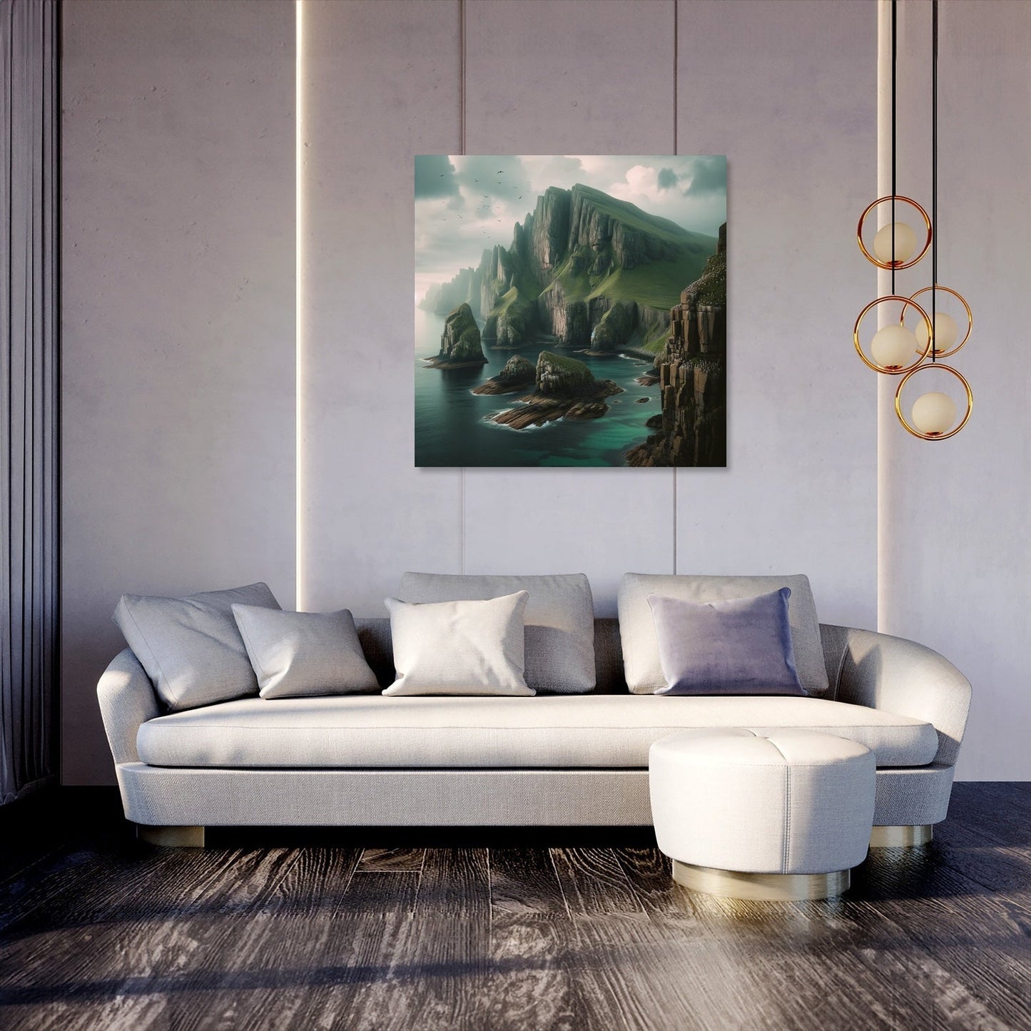 Coastal Cliff Serenity Canvas