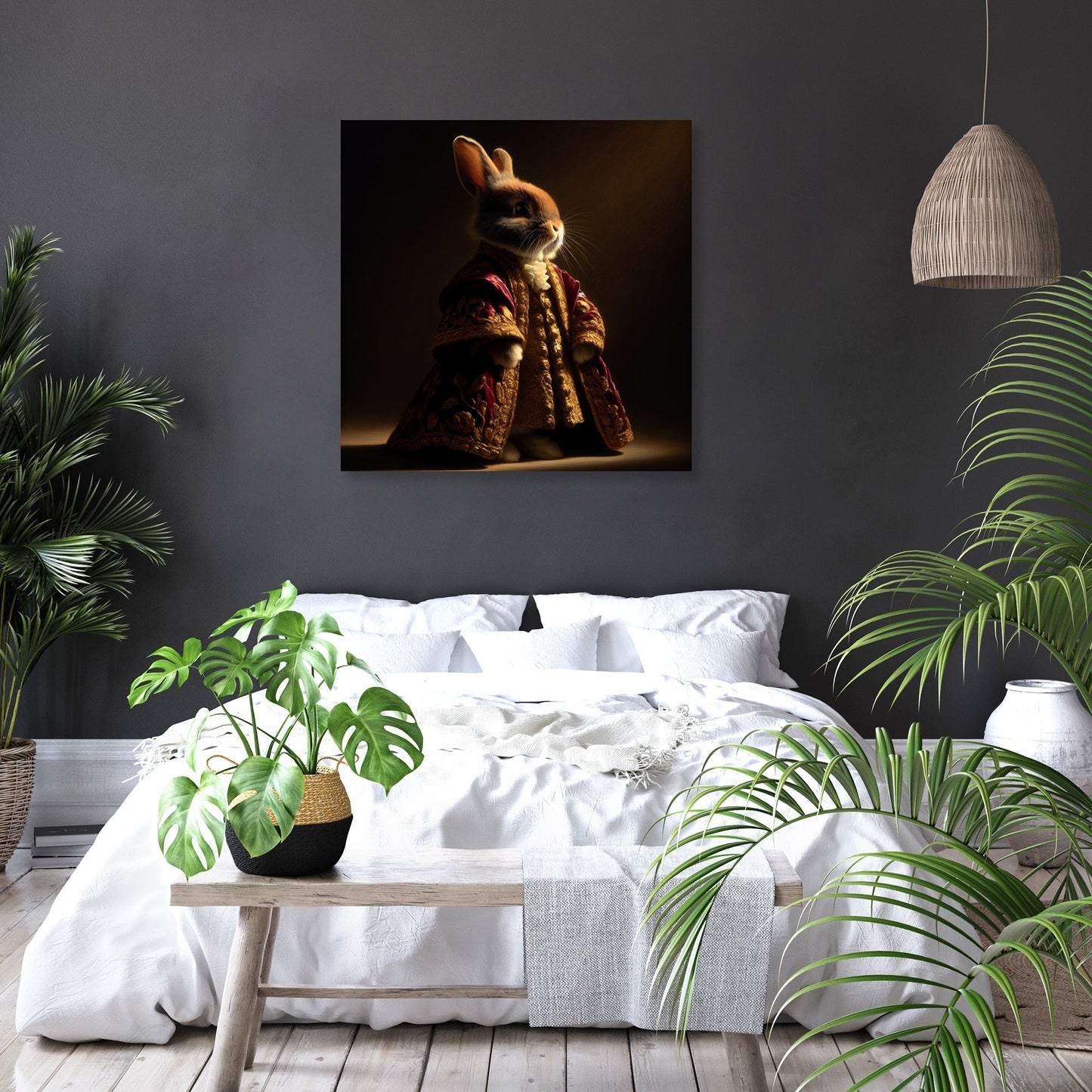 Regal Rabbit Majesty Canvas