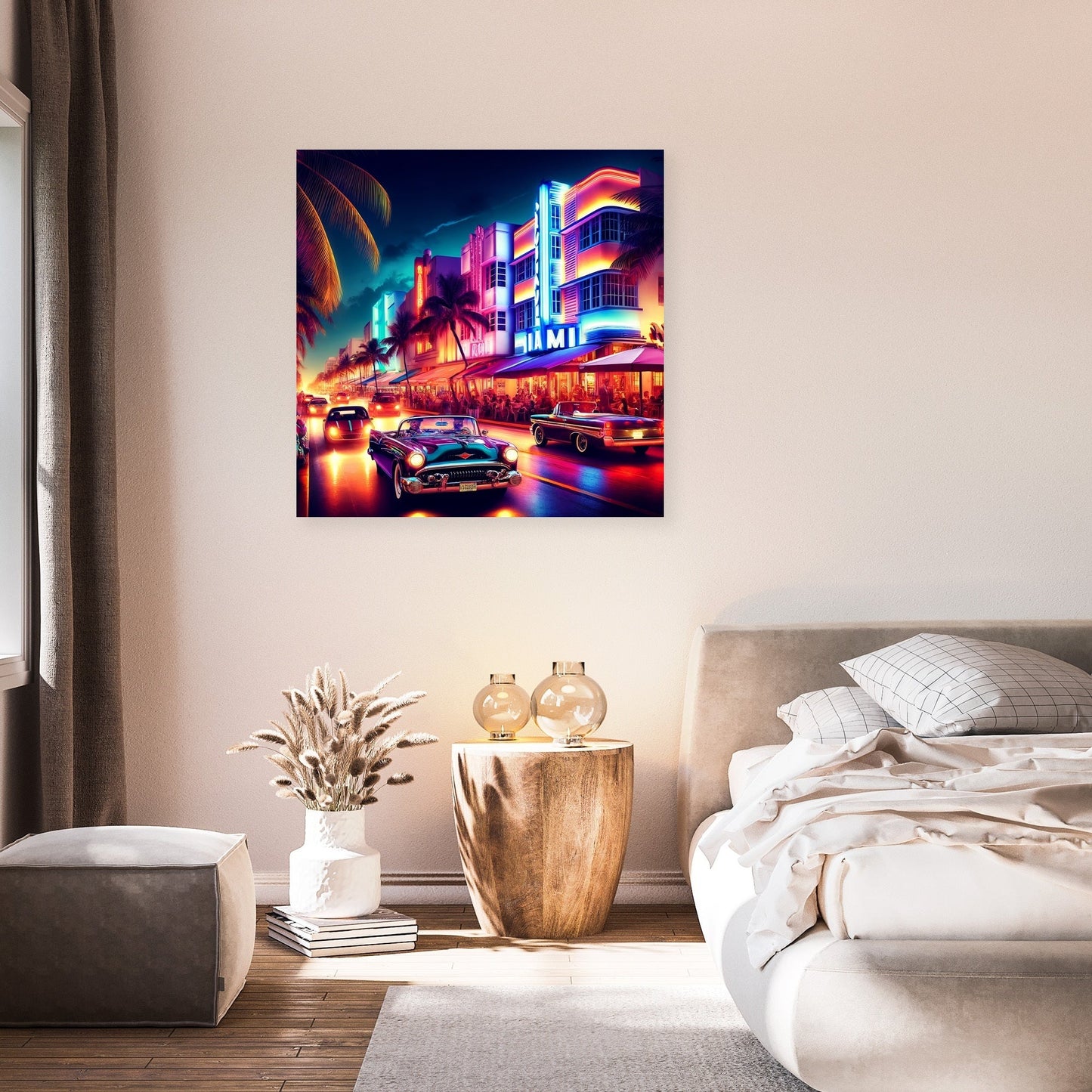 Miami Neon Majesty Canvas
