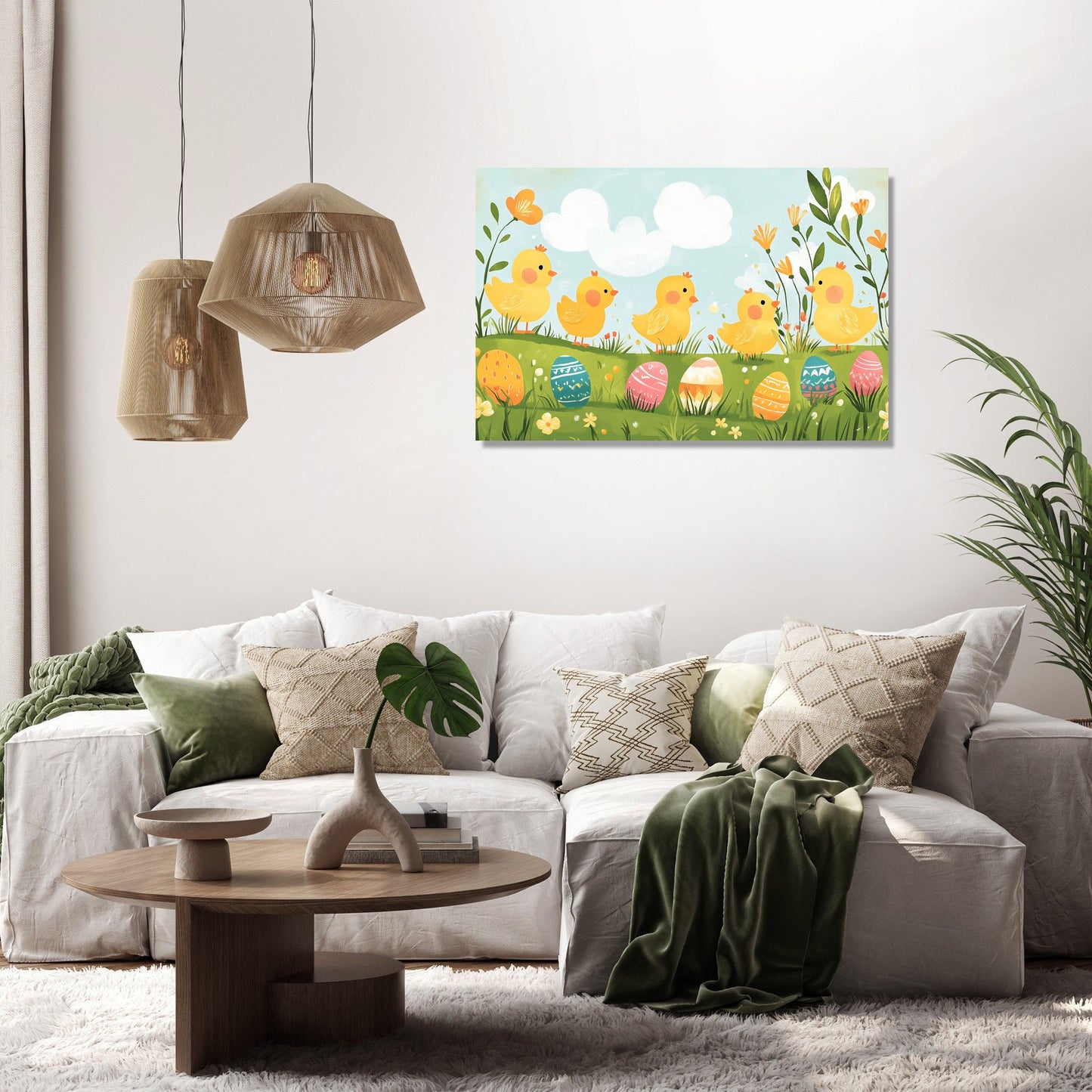 Chick Parade Meadow Canvas