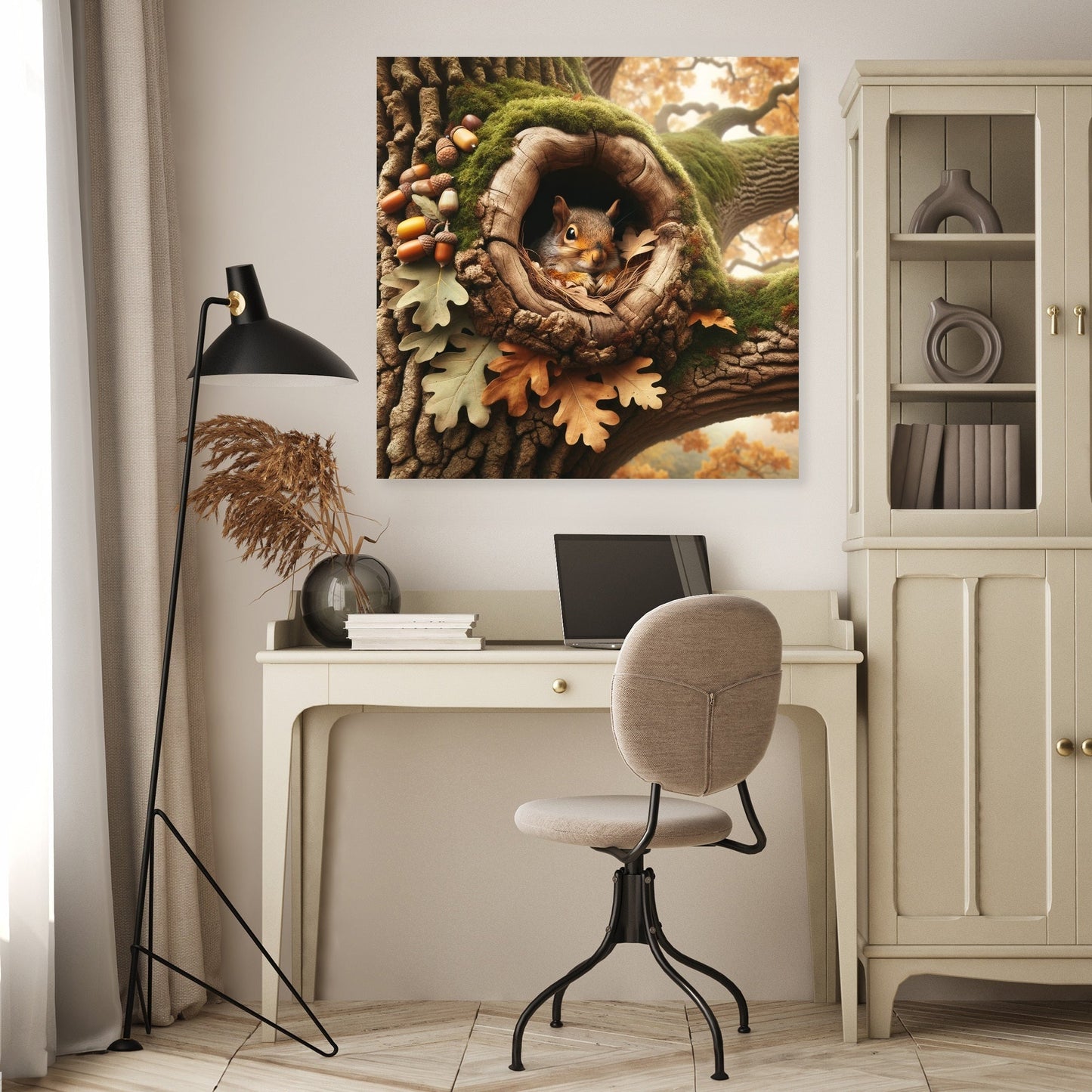 Autumn Squirrel Hollow Canvas