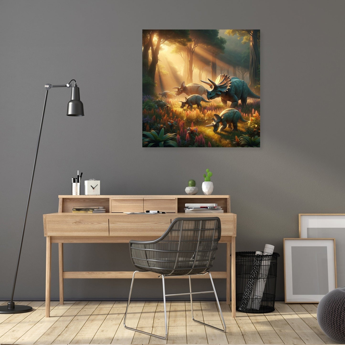 Dawn Grove Triceratops Canvas