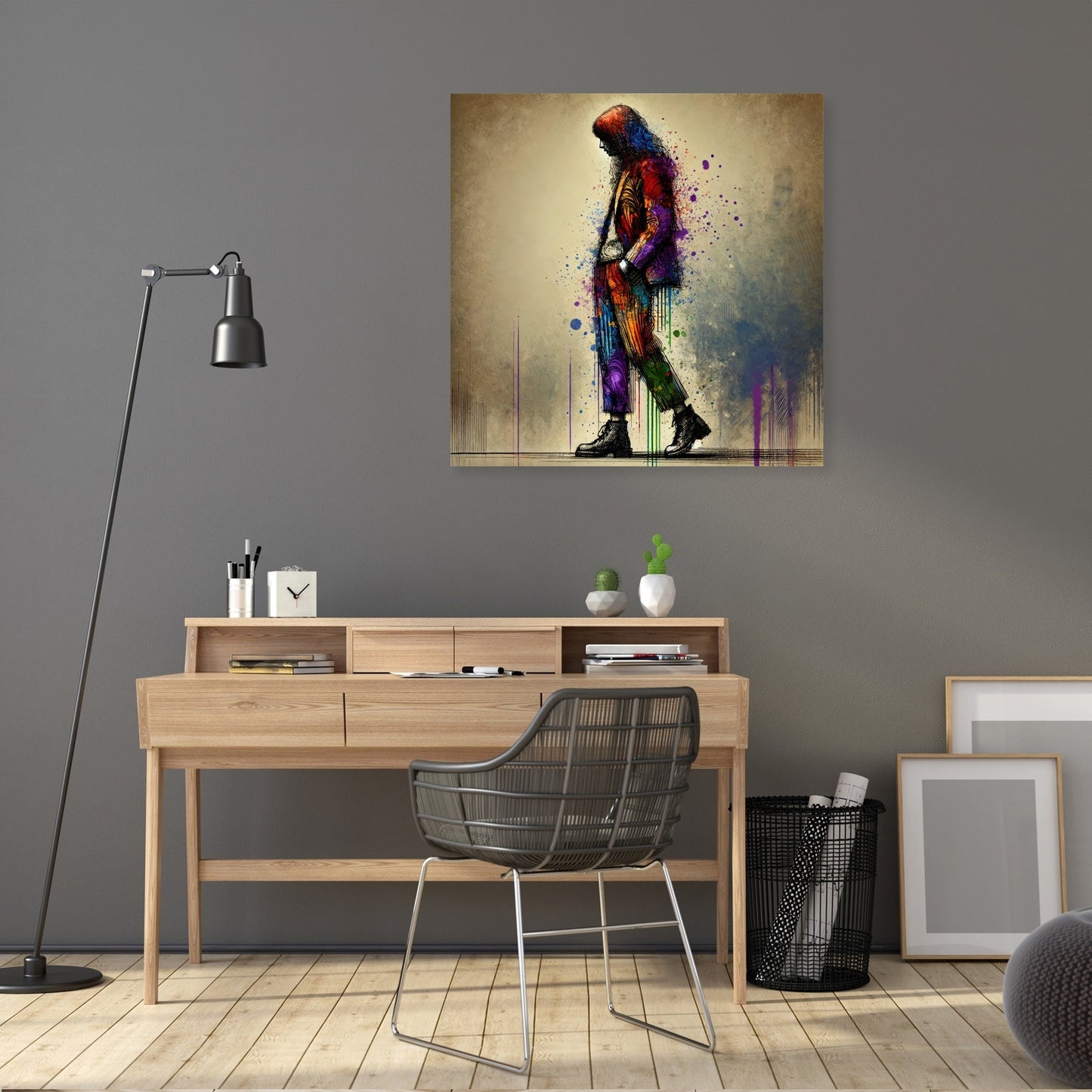 Vibrant Silhouette Art Canvas
