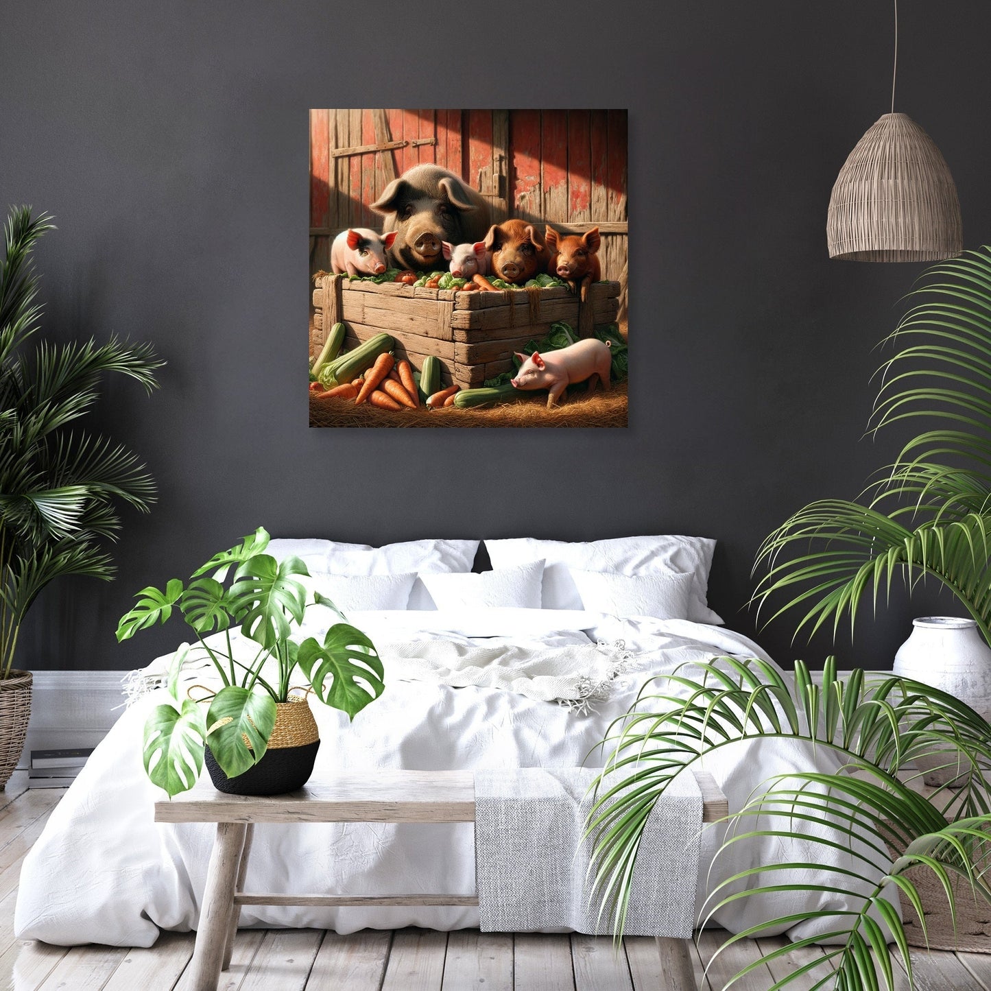 Farmyard Gathering Canvas