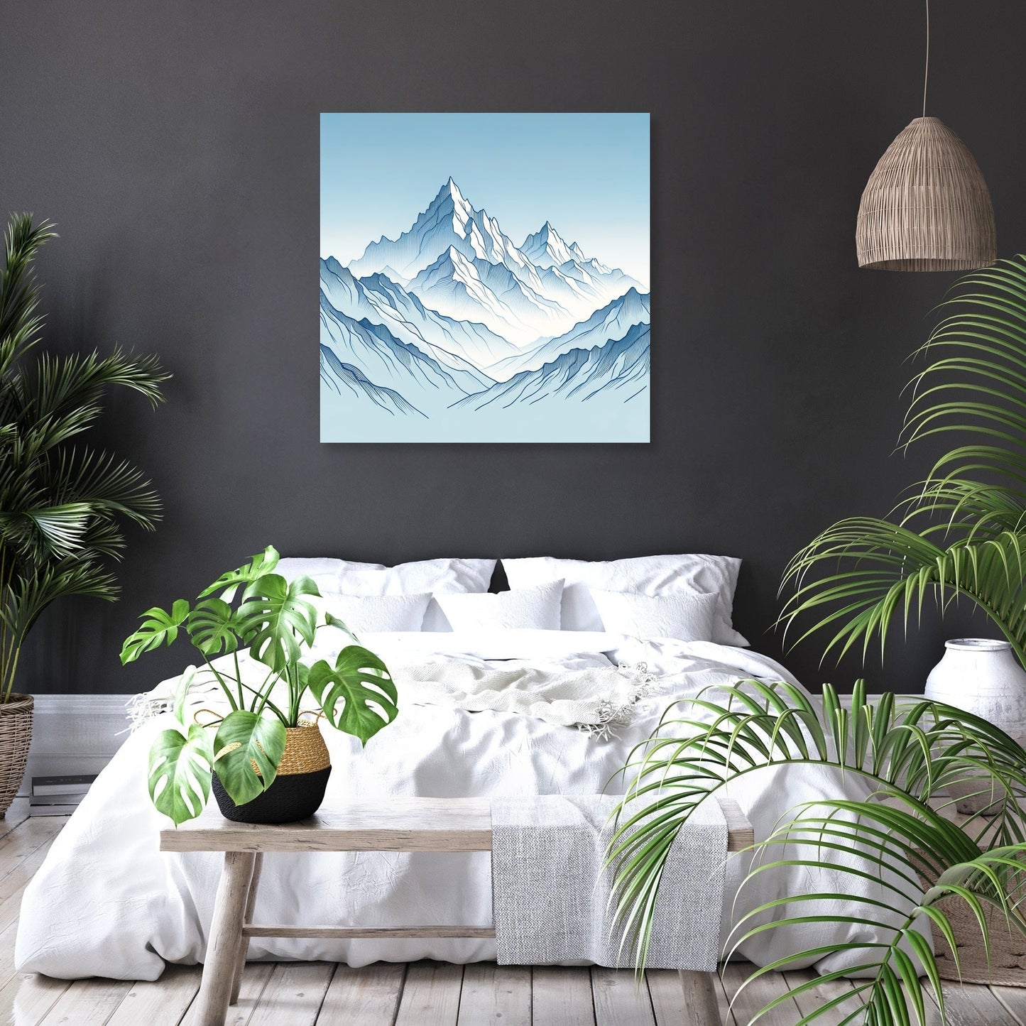 Snowy Peaks Canvas