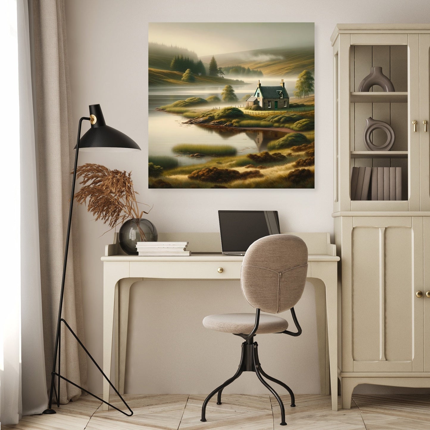 Dundee Cottage by the Loch Canvas